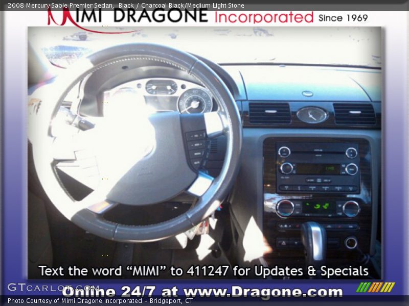 Black / Charcoal Black/Medium Light Stone 2008 Mercury Sable Premier Sedan