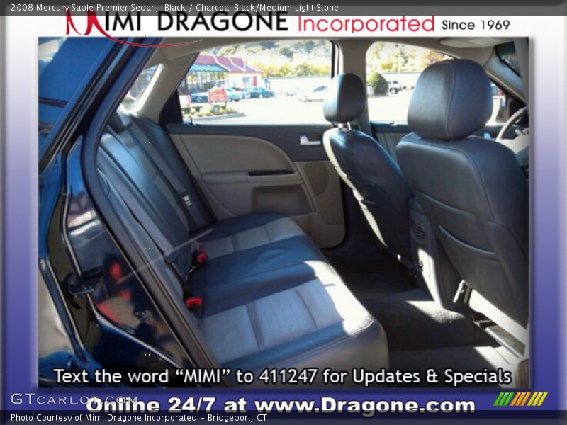 Black / Charcoal Black/Medium Light Stone 2008 Mercury Sable Premier Sedan
