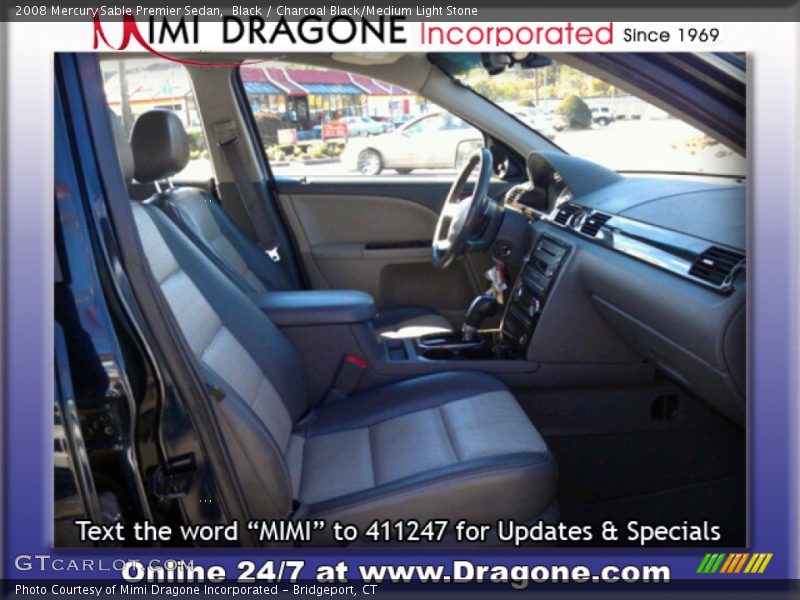 Black / Charcoal Black/Medium Light Stone 2008 Mercury Sable Premier Sedan