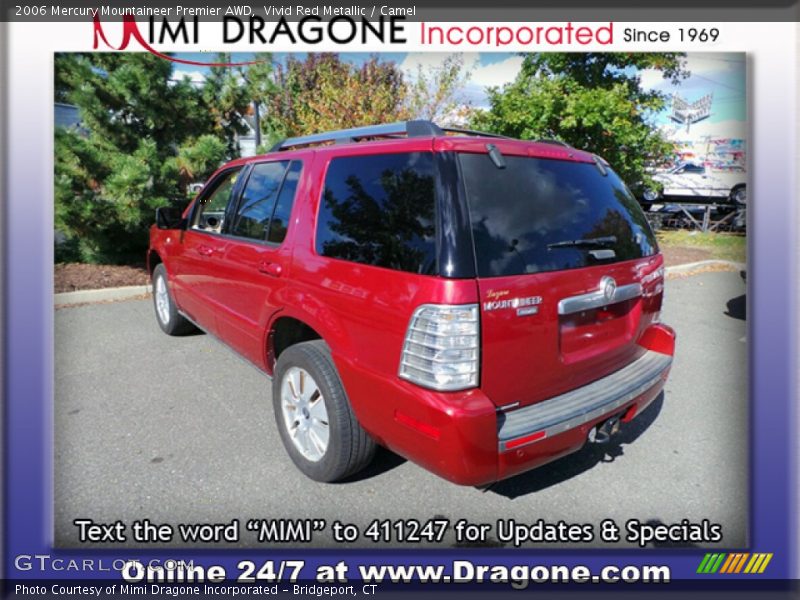 Vivid Red Metallic / Camel 2006 Mercury Mountaineer Premier AWD