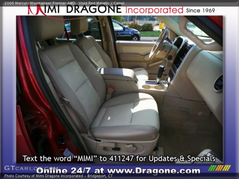 Vivid Red Metallic / Camel 2006 Mercury Mountaineer Premier AWD