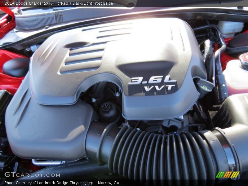 TorRed / Black/Light Frost Beige 2014 Dodge Charger SXT