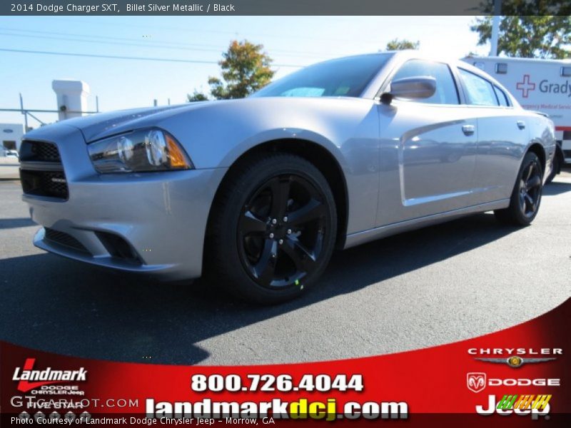 Billet Silver Metallic / Black 2014 Dodge Charger SXT