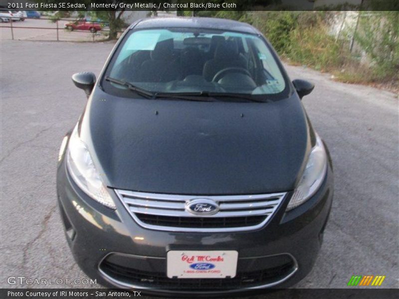 Monterey Grey Metallic / Charcoal Black/Blue Cloth 2011 Ford Fiesta SE Sedan