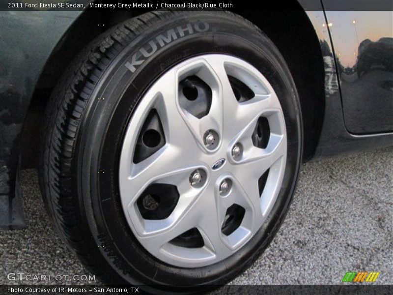 Monterey Grey Metallic / Charcoal Black/Blue Cloth 2011 Ford Fiesta SE Sedan