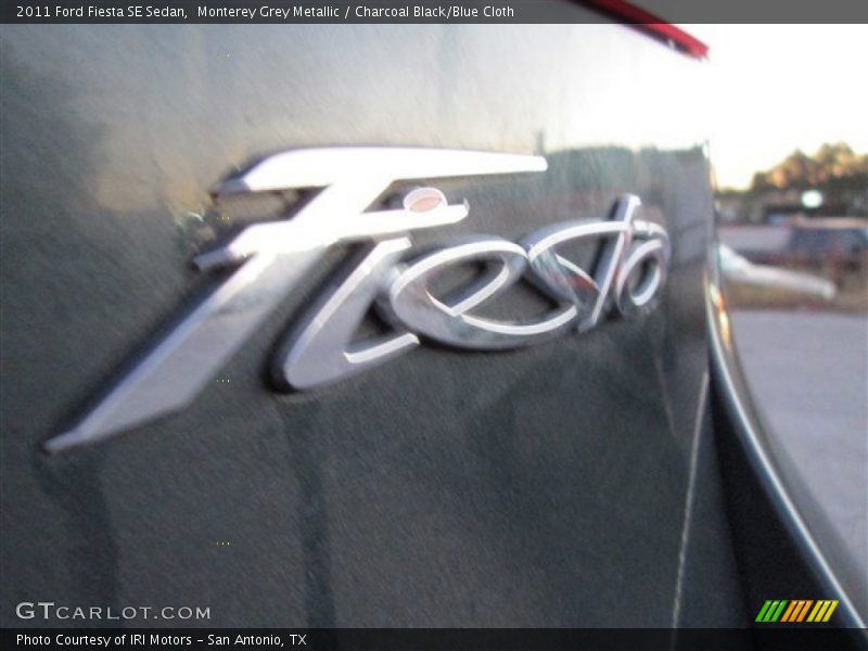 Monterey Grey Metallic / Charcoal Black/Blue Cloth 2011 Ford Fiesta SE Sedan