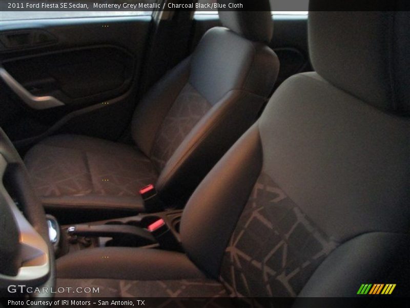 Monterey Grey Metallic / Charcoal Black/Blue Cloth 2011 Ford Fiesta SE Sedan