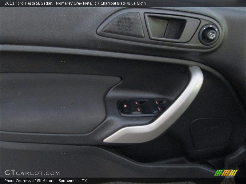 Monterey Grey Metallic / Charcoal Black/Blue Cloth 2011 Ford Fiesta SE Sedan