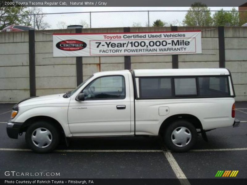 Natural White / Gray 2000 Toyota Tacoma Regular Cab