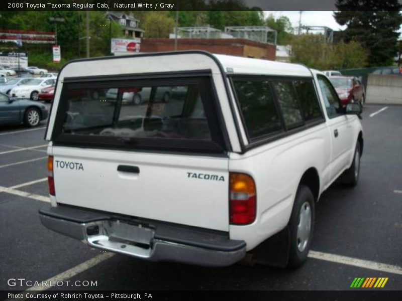 Natural White / Gray 2000 Toyota Tacoma Regular Cab