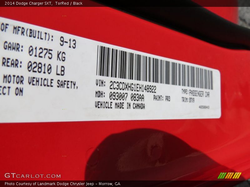TorRed / Black 2014 Dodge Charger SXT