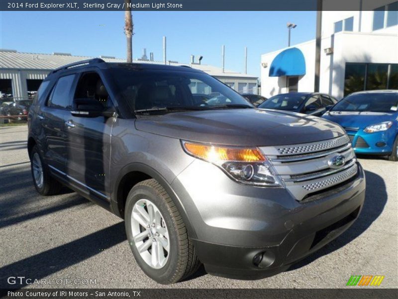 Sterling Gray / Medium Light Stone 2014 Ford Explorer XLT