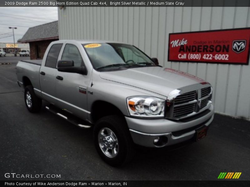 Bright Silver Metallic / Medium Slate Gray 2009 Dodge Ram 2500 Big Horn Edition Quad Cab 4x4
