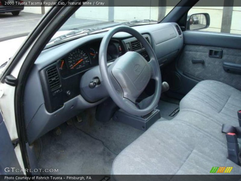 Natural White / Gray 2000 Toyota Tacoma Regular Cab