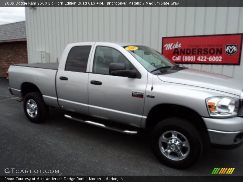 Bright Silver Metallic / Medium Slate Gray 2009 Dodge Ram 2500 Big Horn Edition Quad Cab 4x4