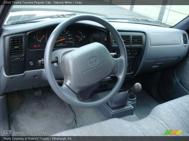 Natural White / Gray 2000 Toyota Tacoma Regular Cab