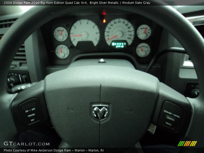 Bright Silver Metallic / Medium Slate Gray 2009 Dodge Ram 2500 Big Horn Edition Quad Cab 4x4