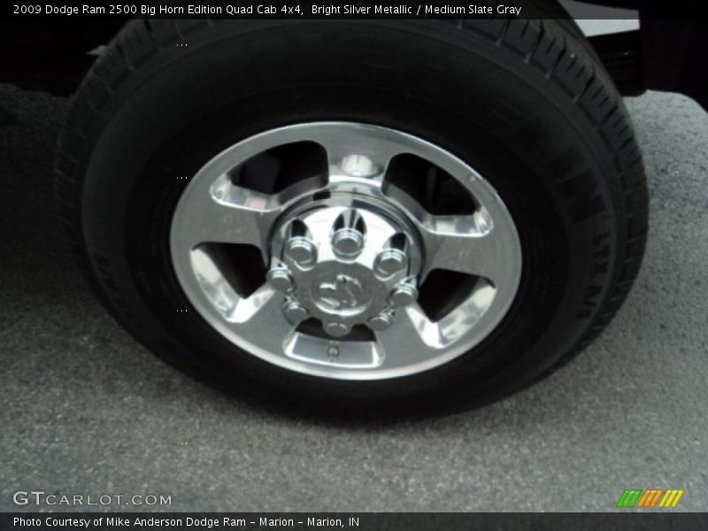 Bright Silver Metallic / Medium Slate Gray 2009 Dodge Ram 2500 Big Horn Edition Quad Cab 4x4