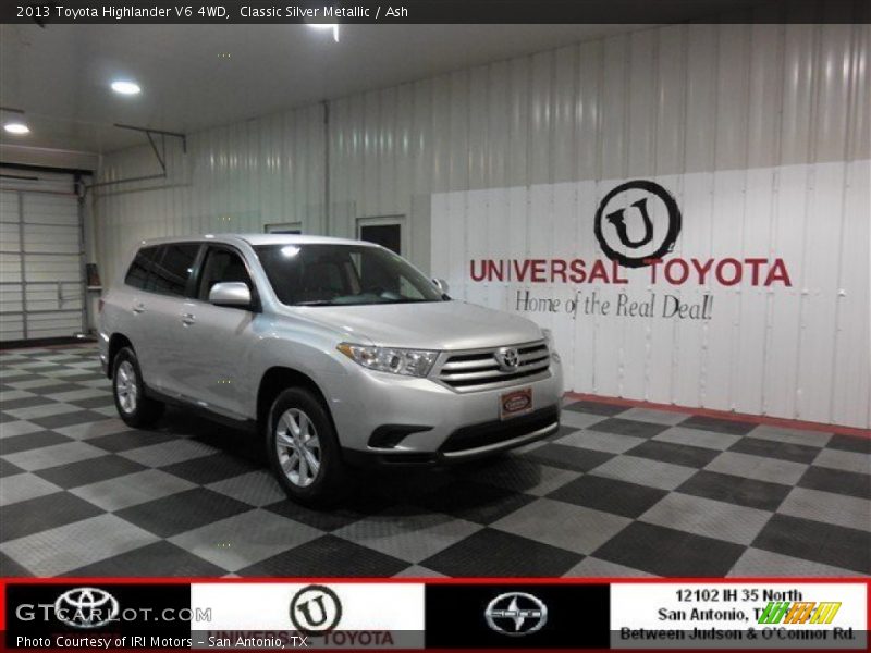 Classic Silver Metallic / Ash 2013 Toyota Highlander V6 4WD