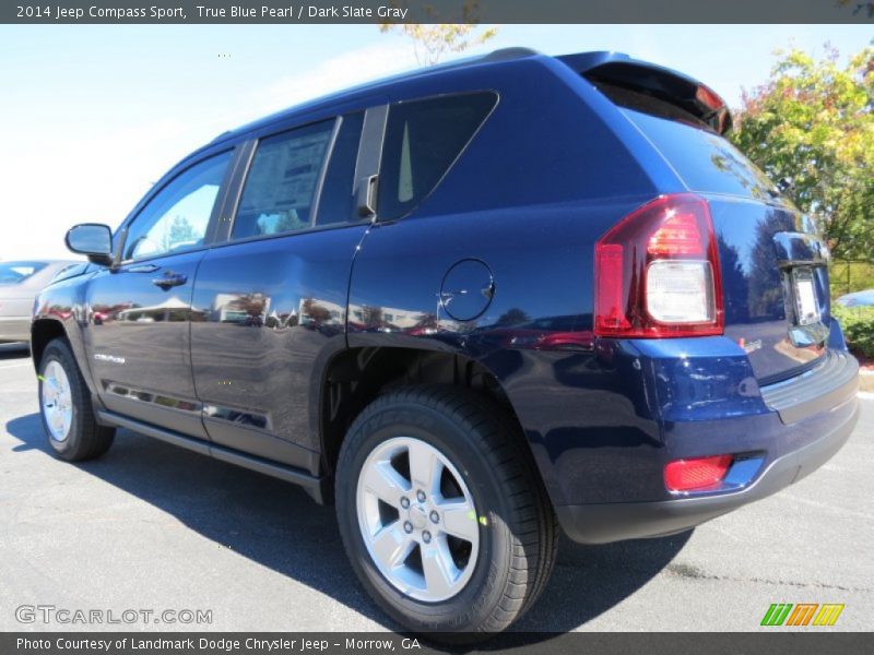True Blue Pearl / Dark Slate Gray 2014 Jeep Compass Sport