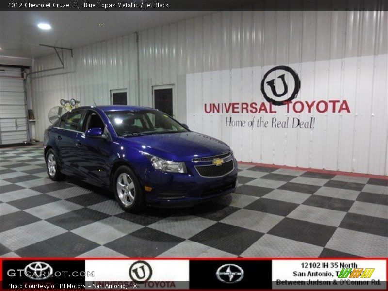 Blue Topaz Metallic / Jet Black 2012 Chevrolet Cruze LT