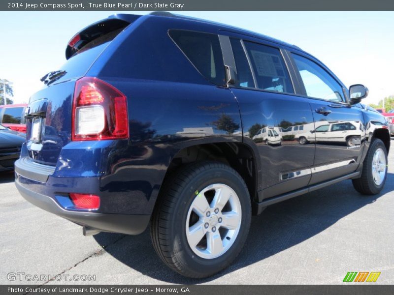 True Blue Pearl / Dark Slate Gray 2014 Jeep Compass Sport