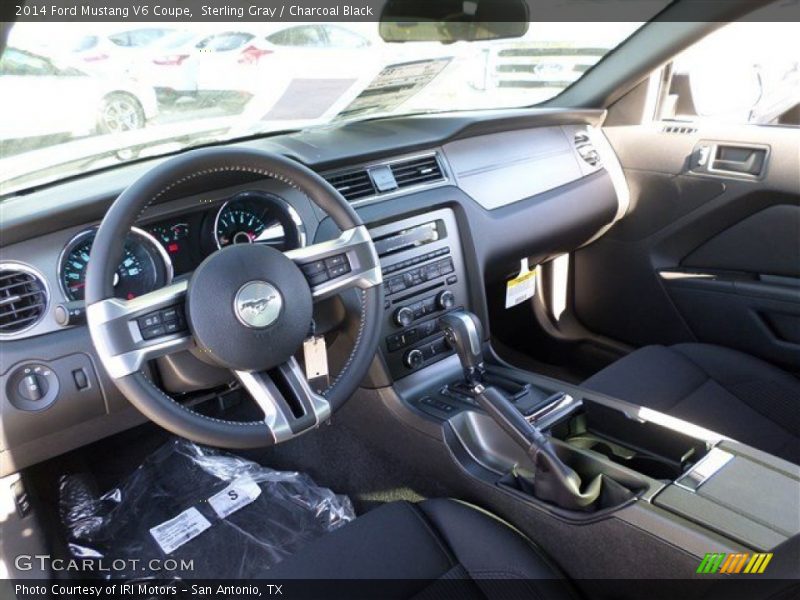 Sterling Gray / Charcoal Black 2014 Ford Mustang V6 Coupe