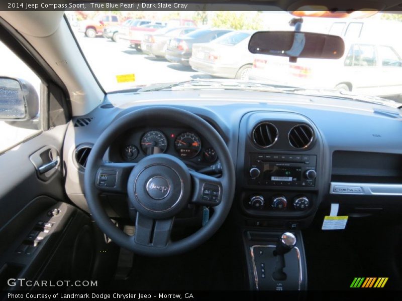 True Blue Pearl / Dark Slate Gray 2014 Jeep Compass Sport