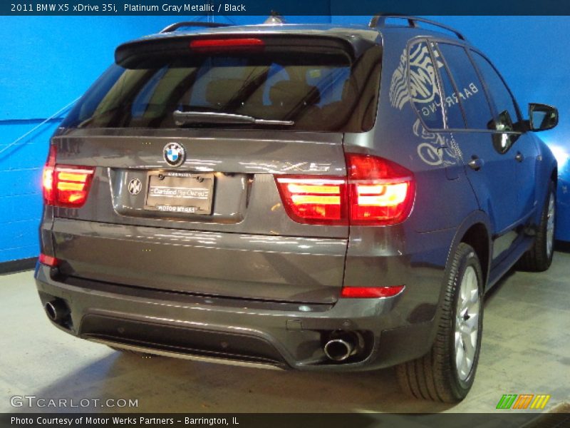 Platinum Gray Metallic / Black 2011 BMW X5 xDrive 35i