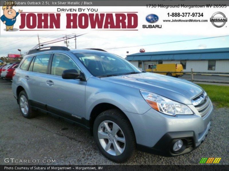 Ice Silver Metallic / Black 2014 Subaru Outback 2.5i