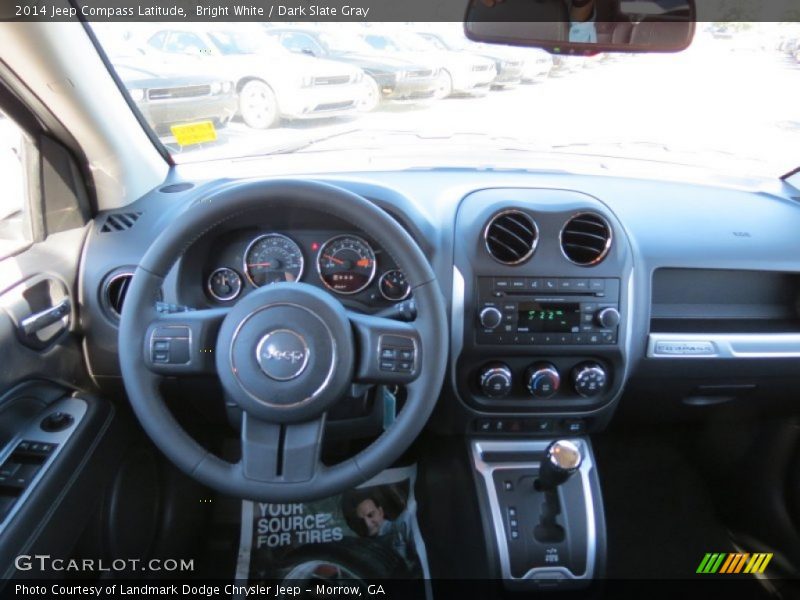 Bright White / Dark Slate Gray 2014 Jeep Compass Latitude