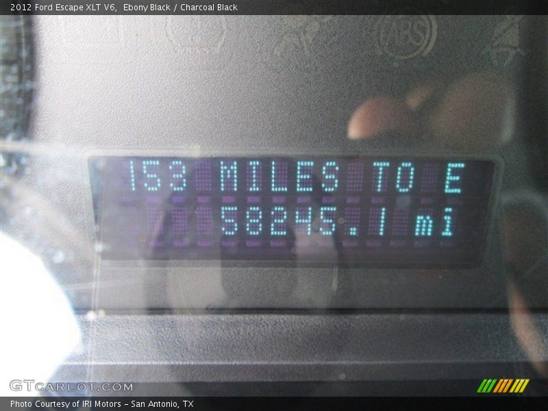 Ebony Black / Charcoal Black 2012 Ford Escape XLT V6