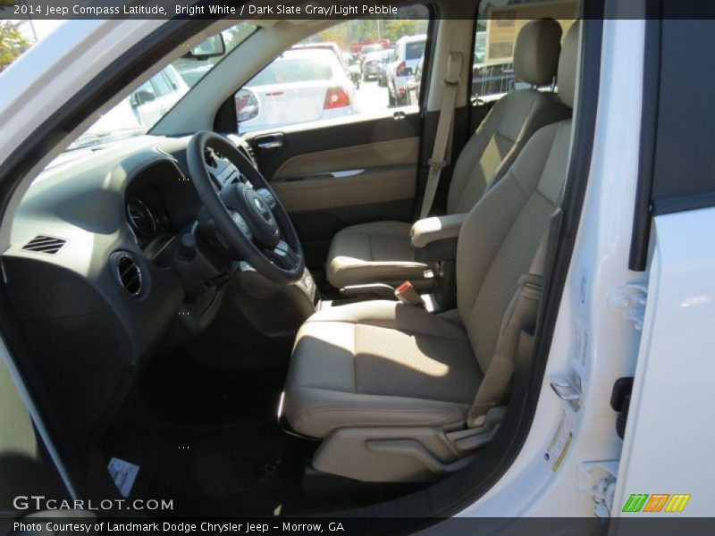 Bright White / Dark Slate Gray/Light Pebble 2014 Jeep Compass Latitude