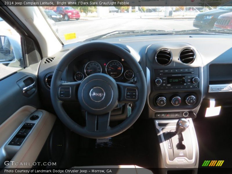 Bright White / Dark Slate Gray/Light Pebble 2014 Jeep Compass Latitude