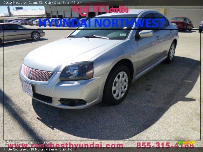 Quick Silver Pearl / Black 2010 Mitsubishi Galant ES