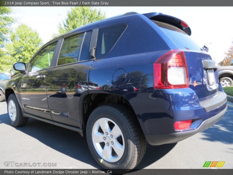 True Blue Pearl / Dark Slate Gray 2014 Jeep Compass Sport