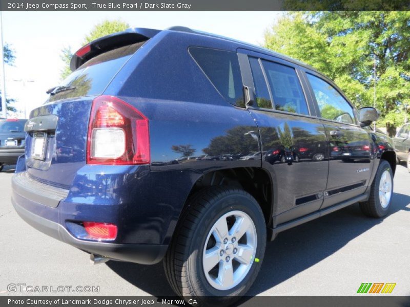 True Blue Pearl / Dark Slate Gray 2014 Jeep Compass Sport