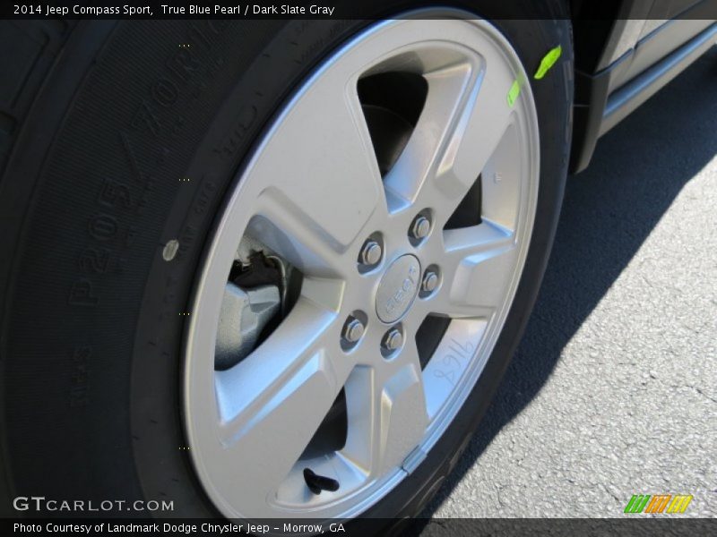 True Blue Pearl / Dark Slate Gray 2014 Jeep Compass Sport