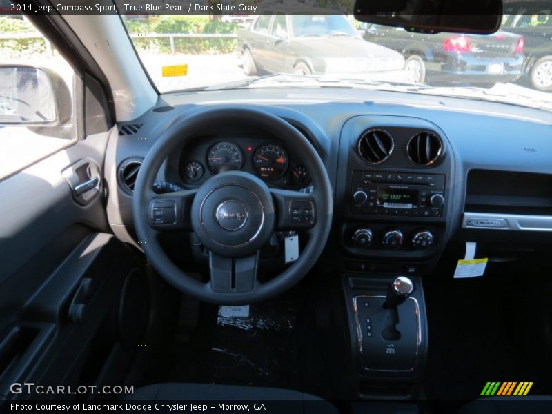 True Blue Pearl / Dark Slate Gray 2014 Jeep Compass Sport