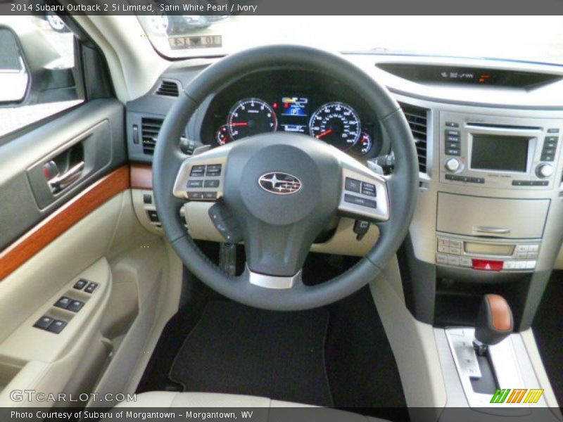 Satin White Pearl / Ivory 2014 Subaru Outback 2.5i Limited