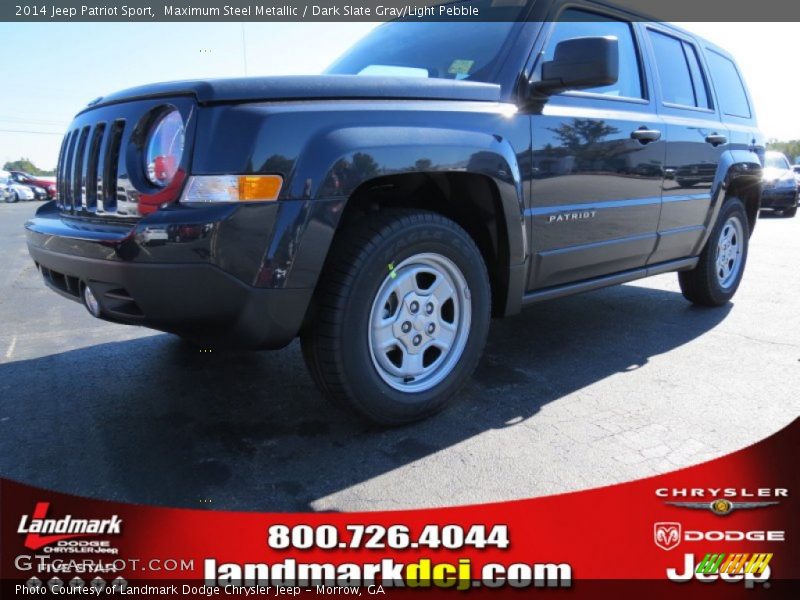 Maximum Steel Metallic / Dark Slate Gray/Light Pebble 2014 Jeep Patriot Sport