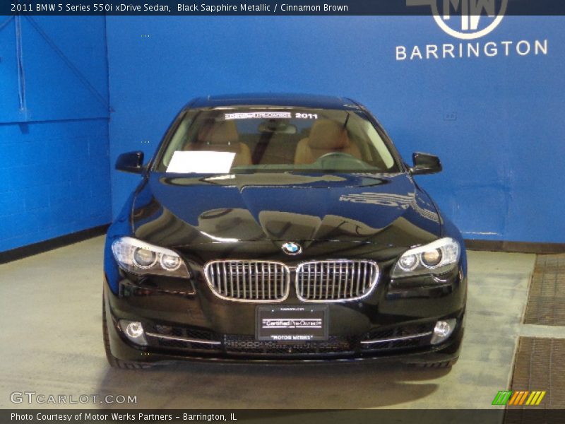 Black Sapphire Metallic / Cinnamon Brown 2011 BMW 5 Series 550i xDrive Sedan