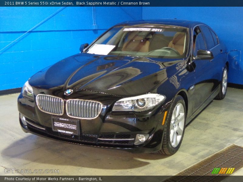 Black Sapphire Metallic / Cinnamon Brown 2011 BMW 5 Series 550i xDrive Sedan