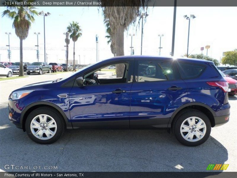 Deep Impact Blue / Charcoal Black 2014 Ford Escape S