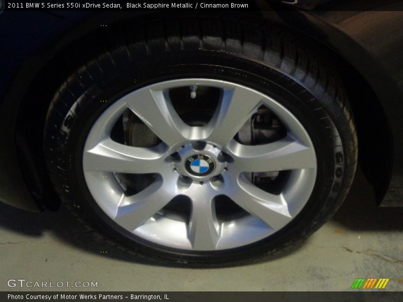 Black Sapphire Metallic / Cinnamon Brown 2011 BMW 5 Series 550i xDrive Sedan