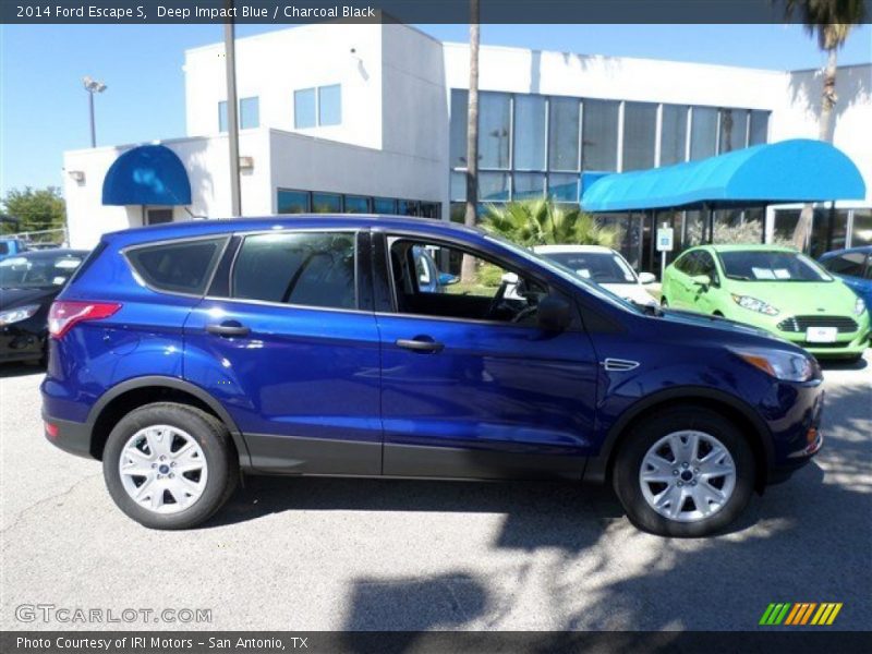 Deep Impact Blue / Charcoal Black 2014 Ford Escape S
