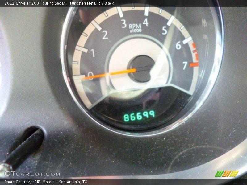 Tungsten Metallic / Black 2012 Chrysler 200 Touring Sedan