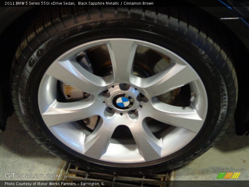 Black Sapphire Metallic / Cinnamon Brown 2011 BMW 5 Series 550i xDrive Sedan