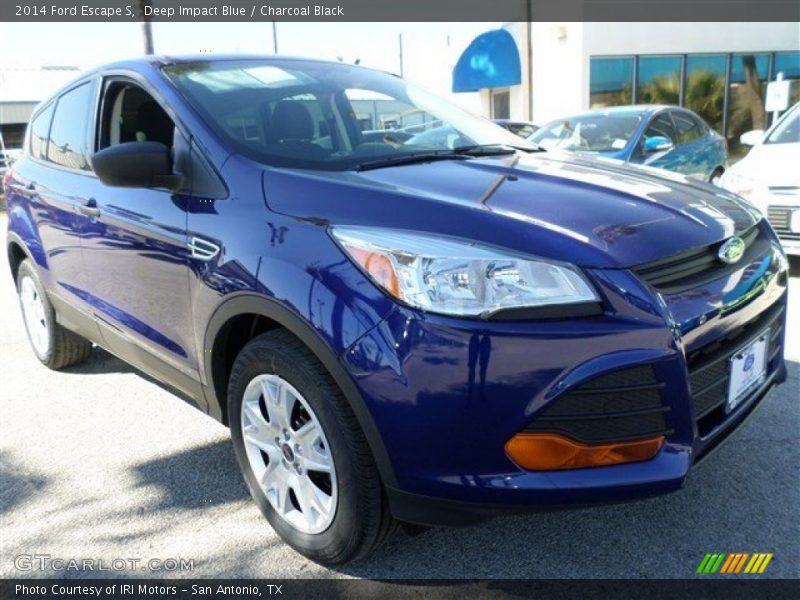 Deep Impact Blue / Charcoal Black 2014 Ford Escape S