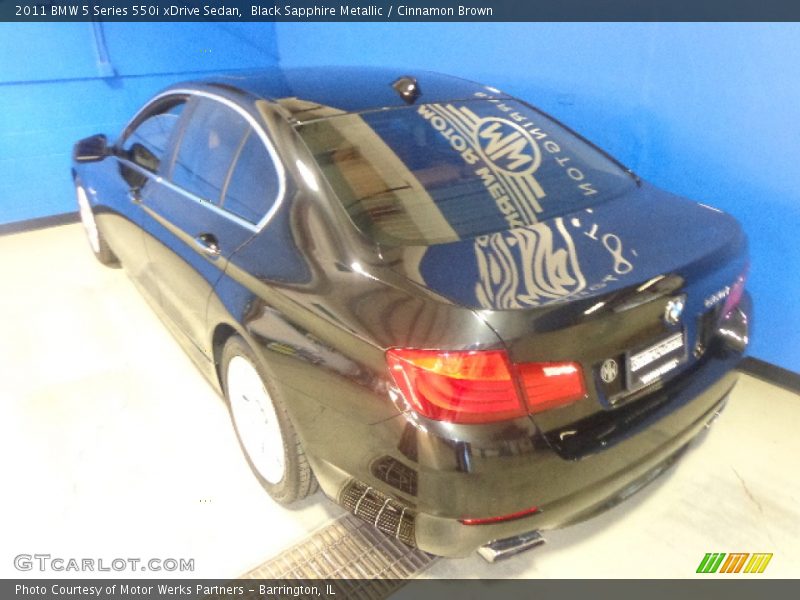 Black Sapphire Metallic / Cinnamon Brown 2011 BMW 5 Series 550i xDrive Sedan